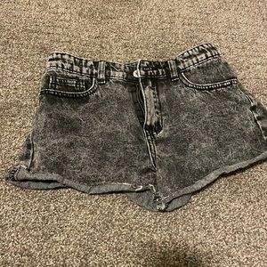 Target black denim shorts